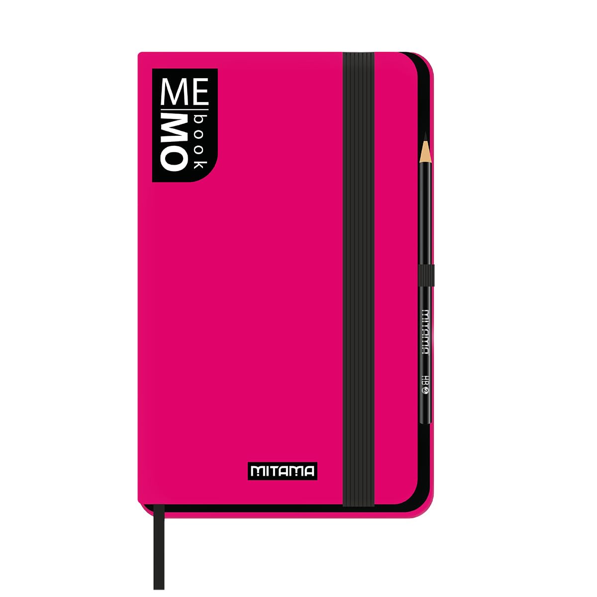 MitamaFuchsia Large Notebook – Memo Book – Notebook – Soft Touch Cover – Inner Pocket + Pencil Included – Squared Sheets 5 mm – 13 x 21 cm