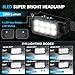 Rechargeable Headlamp Flashlight 2-Pack, 8 LED 2500 Lumen Ultra-Light Bright Headlight with Motion Sensor, Waterproof Lightweight Head Lamp for Adult Kid, Headlamps for Outdoor Camping Running Fishing
