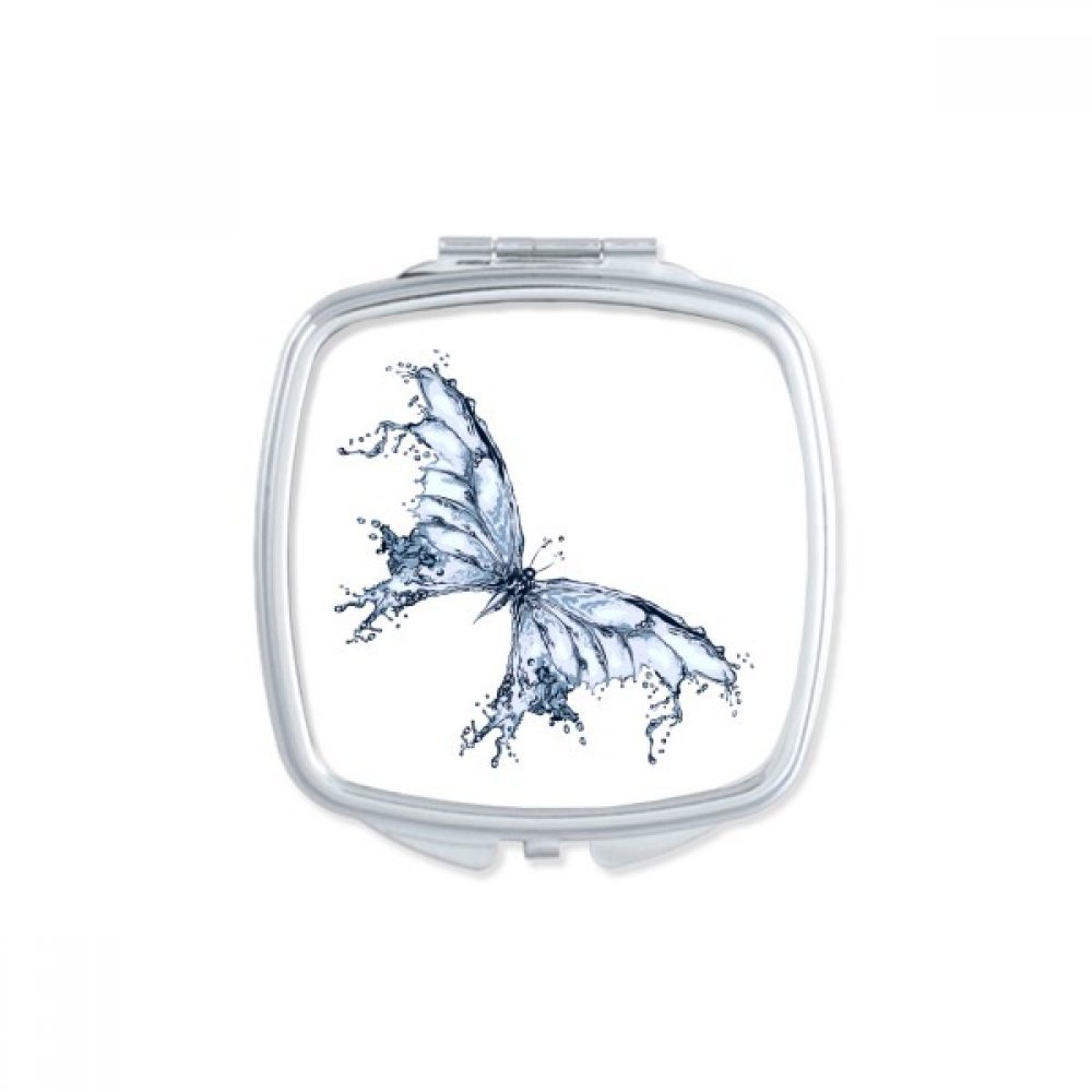 Miroir de poche papillon vert joli petit cadeau mignon carré multicolore pour femme et fille