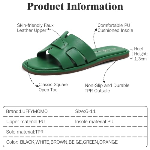 Luffymomo Womens Slip on Flat Sandals Comfortable Summer Casual Slides Sandals3
