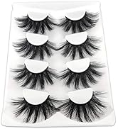 MIKIWI 25mm Faux Mink Lashes, 25mm Lashes, 6D Faux mink lashes, Faux Mink Eyelashes, Dramatic Las...