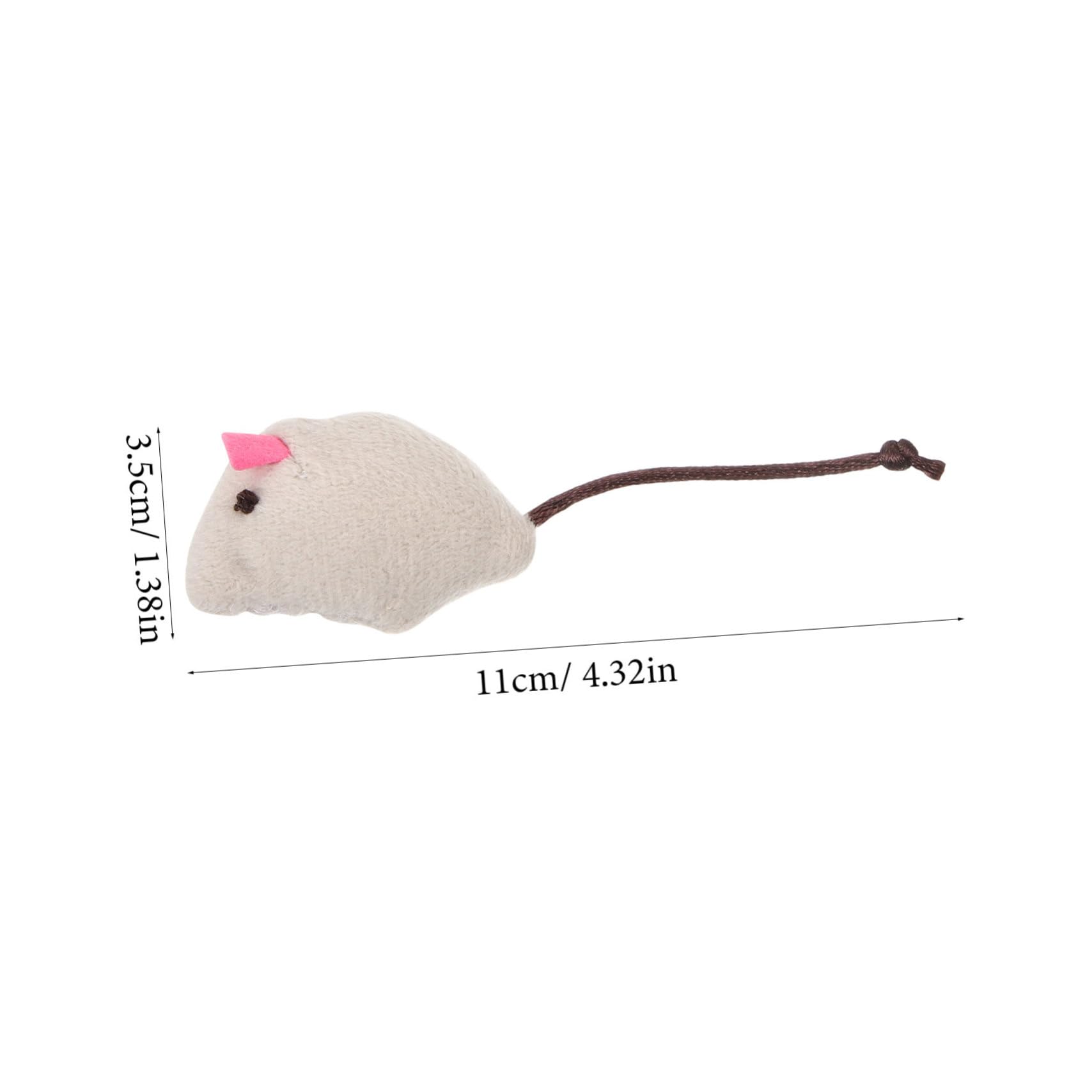 Abaodam 4Pcs Cat Mouse Interactive for Kittens Soft Durable and Engaging Cat Supplies Stimulates Hunting Instincts and Keeps Cats Active