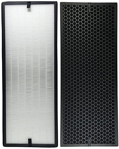 Juego de filtros Comedes para purificadores de aire Rowenta PU6010, PU6020, PU6015, PU6025, PU6040, PU6045, en lugar del filtro HEPA Rowenta/Tefal XD6077F0 o del filtro de carbón activo XD6061F0