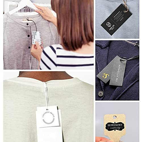 Custom Personalized Hang Tags with String, Custom Your Business Logo and Price Tags for Jewelry, Clothes, Gifts. Pack 100