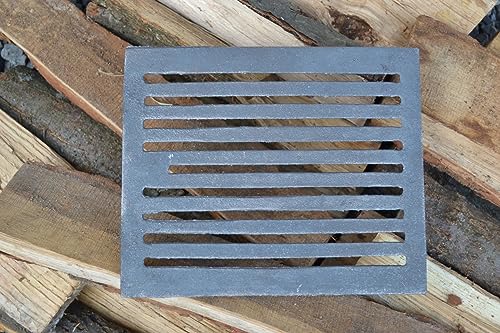 SEZAM Rejilla de hierro fundido para horno, 22,7 x 18,8 cm, diferentes diámetros, rejilla para chimenea, rejilla para chimenea, rejilla para estufa, rejilla para horno, chimenea, piezas de repuesto