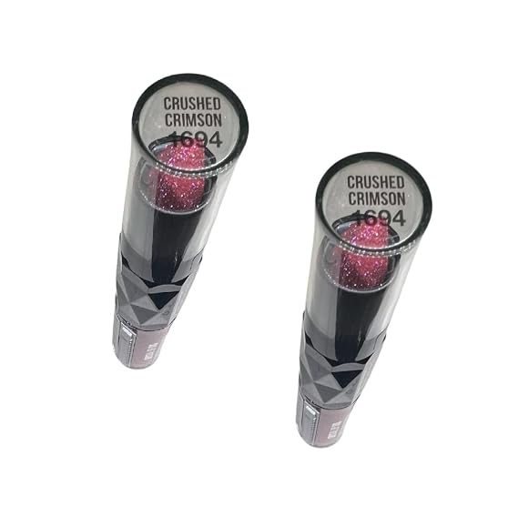 Hard Candy Pack of 2 Glitteratzi Crystal Lip Duo, Crushed Crimson 1694