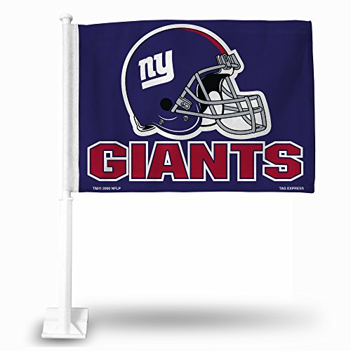 NFL Rico Industries Car Flag including Pole, New York Giants - Helmet , 16 x 19.5-inches