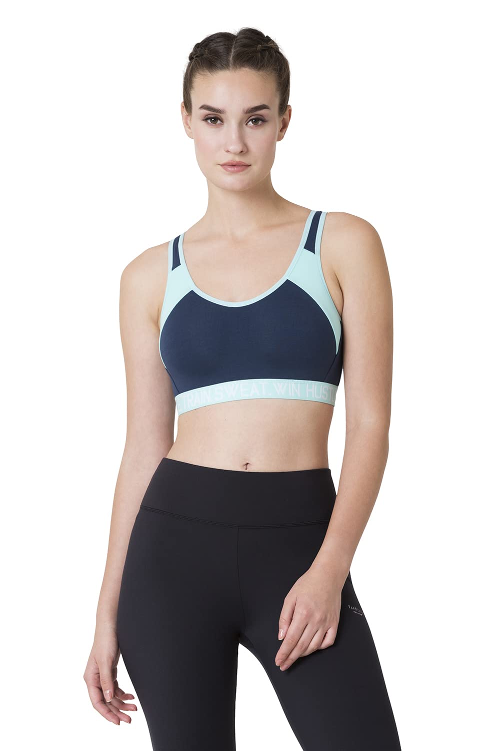 Proactive Women Sports Bra - Cotton Elastane - Anti Bacterial, Wireless, Non Padded, Full Coverage