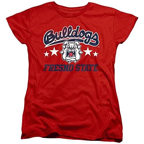 Fresno State Bulldogs Official Bulldogs Women's T Shirt,Red, X-Large