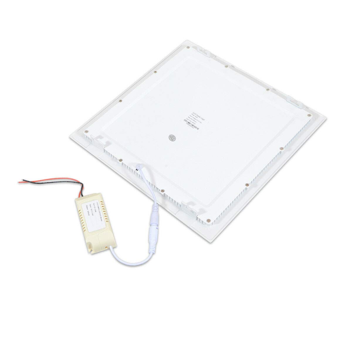 HugeAuto Luz Interior de Techo de Coche, Luz de Techo Interior LED de 12 V para Caravana Furgoneta Camión Autobús Barco, 30 * 30 * 2 cm, Blanco
