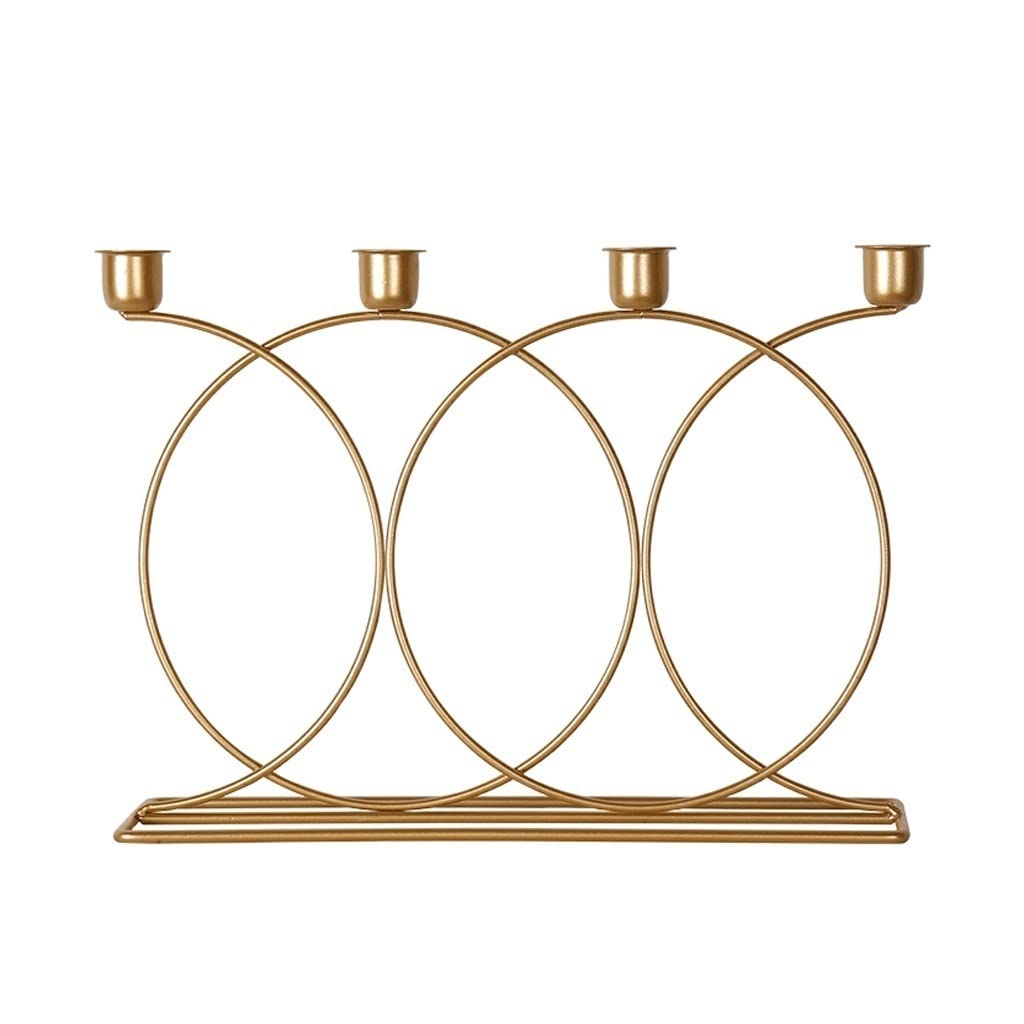 Bougeoirs candelabra en métal, centre de table raffiné pour cérémonie