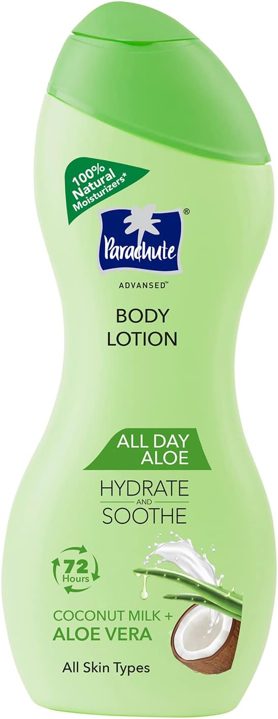 Parachute Advansed All Day Aloe Lotion, 100% Natural Moisturisers, 250ml
