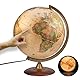 ORBIT Globes & Maps - Retro Leuchtglobus im antiken Stil - 30cm Vintage-Globus mit stabilem Standfuß, Kartenbild 2023 politisch mit LED Leuchte, aktuelles deutsches Kartenbild