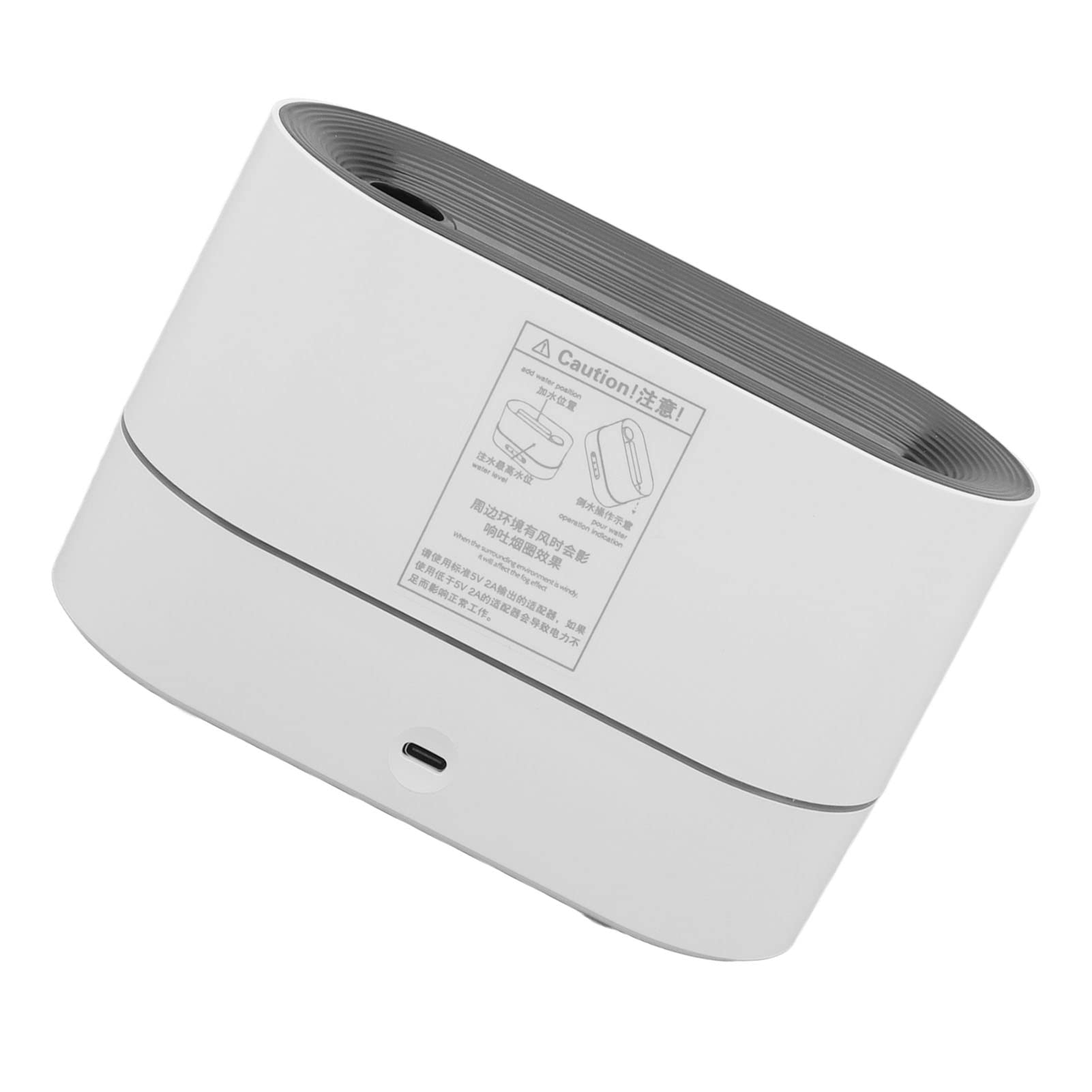 Cocoarm Humidificador, ABS Difusor de Difusor de Aceite Esencial 250 Ml USB 5 V Luz de Patrón de Llama 1 H 3 H 5 Temporizador Niebla Fina para el Hogar Dormitorio Oficina Uso Nocturno (White)