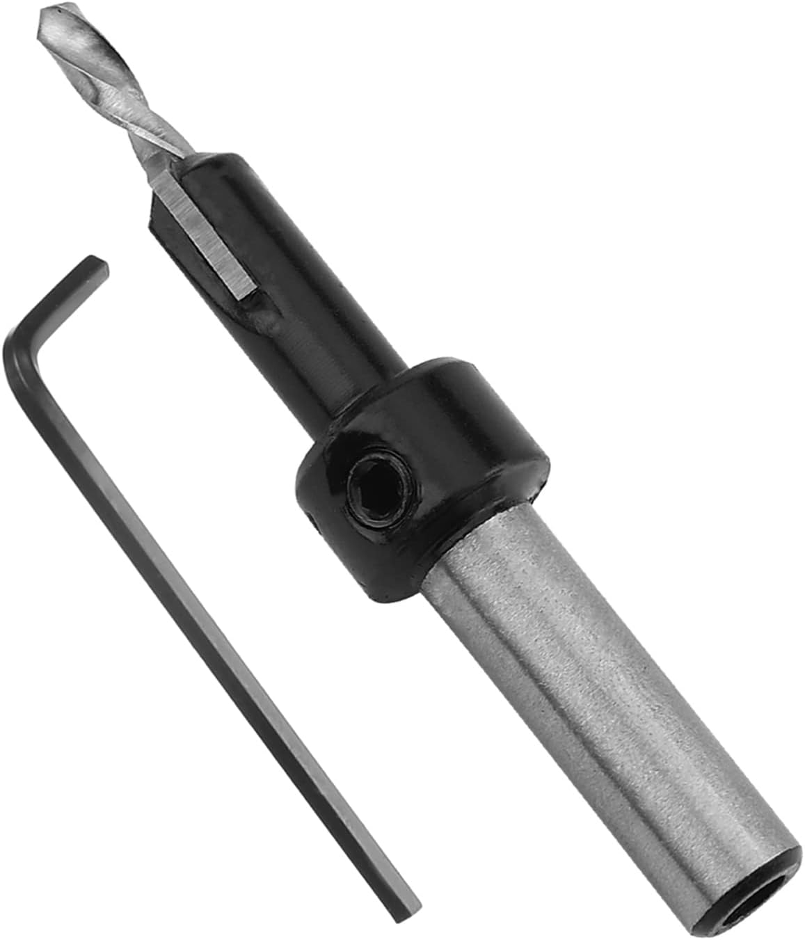 Utoolmart Countersink Drill Bit for Wood 3.2x8mm Adjustable Plated Reamer 90 Degree Center HSS with Hex Wrench for Punch Tool Woodworking Carpentry DIY 2pcs
