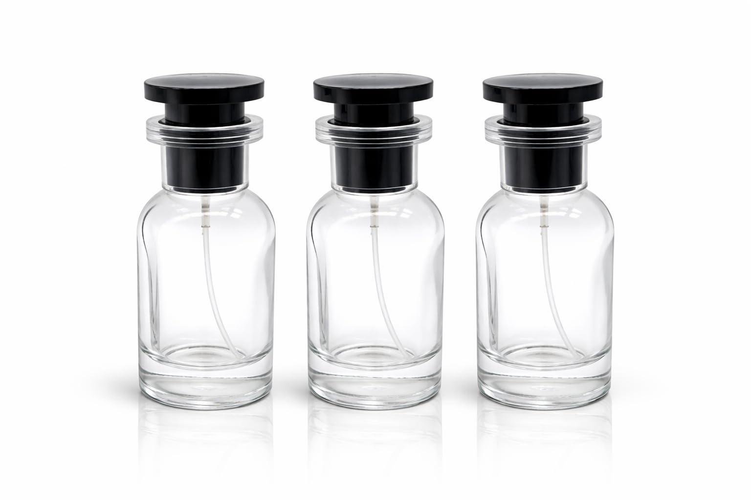 Hunky Dory 3pcs 30ml Royal Empty Clear Glass Perfume Decant Spray Bottles with Metally Pump and Unique Cap For DIY Perfume, Essential Oils, Rose Water, Travel Use-image-13
