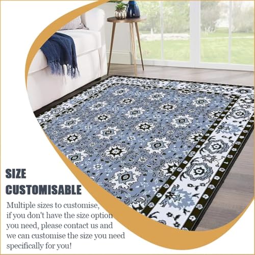 Alfombra de pasillo azul lavable ideal para proteger el suelo de la cocina y el dormitorio 6