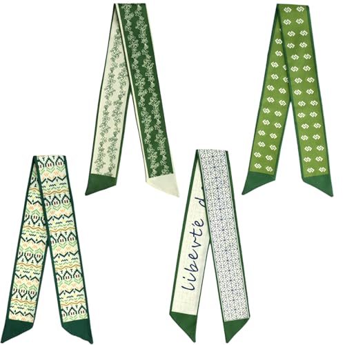 Satin Head Scarf for Women - Silky Long Thin Multipurpose Headscarf for Hair Neck & Purse Bag Fashion Accessory