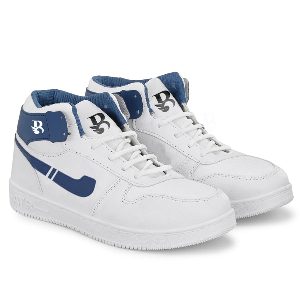 Birde Mens Premium High Top Comfortable Synthetic Leather Casual Seankers Shoes-Brd-807_2 Uk Blue (B0CHYDSK5J) Amazon Price History, Amazon Price Tracker