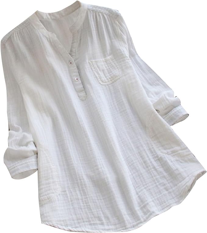 Image of ROYALICA Women's Short Sleeve Drop Shoulder Collared Blouse Button Down Graphic Print Blouse Shirts Top