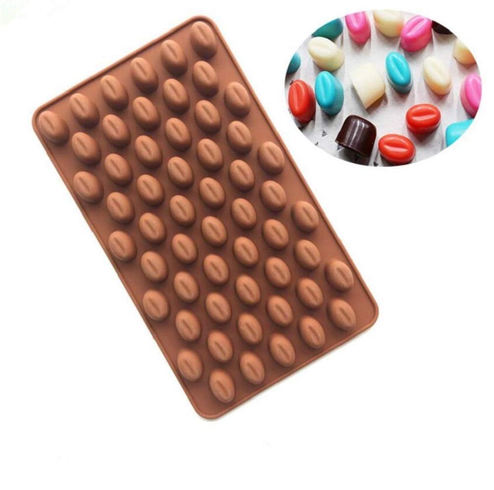 CMJ 55 Cavity Coffee Bean Silicone Mould Sugarcraft Cake Icing Chocolate Ice Beans