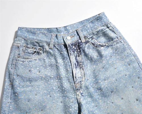 Men’s High Street Vintage Baggy Jeans, Side Pocket Design, Loose Fit Wide Leg Denim Trousers4