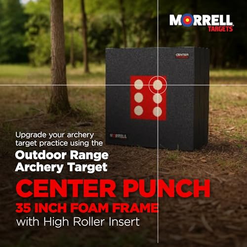 Image of Morrell Targets Center Punch Foam Frame with High Roller Insert, Layered Archery Block for Compound Bows and Crossbows