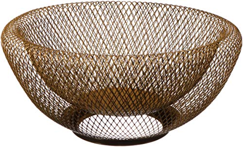 Cq Acrylic Fruit Basket For Kitchen,Fruit Basket With Banana Hanger,Fruit And Vegetable Storage Holder For Kitchen Countertop,Golden #TOP14