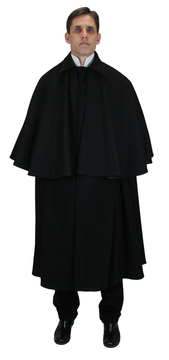 Historical Emporium Men's 100% Wool Inverness Dress Cape