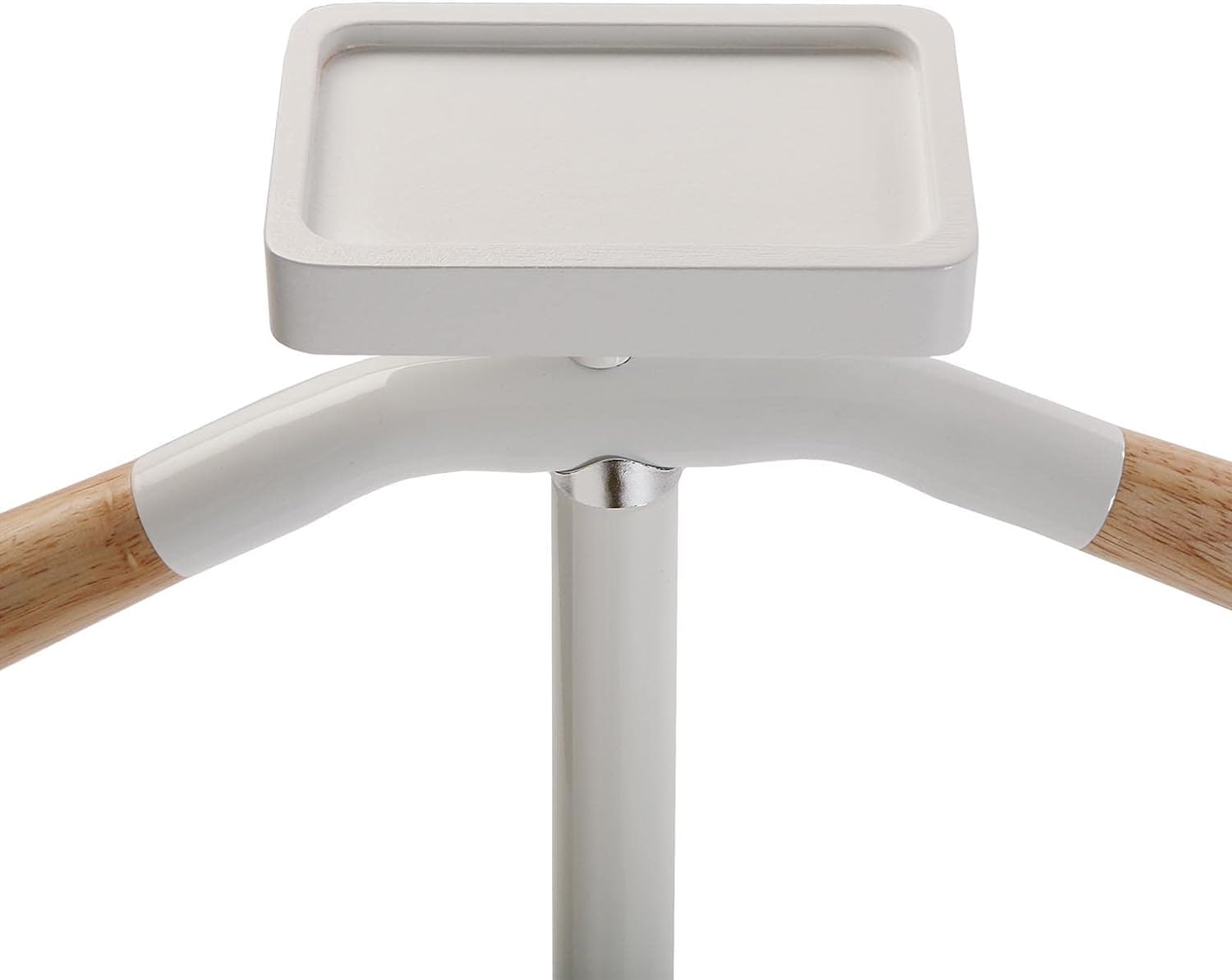Relax World Servo Muto Moderno Legno e Metallo,Servomuto,Appendiabiti Indossatore per Camera da Letto e Spogliatoio,Multifunzionale,Dimensioni P25x44x108 cm (Bianco)