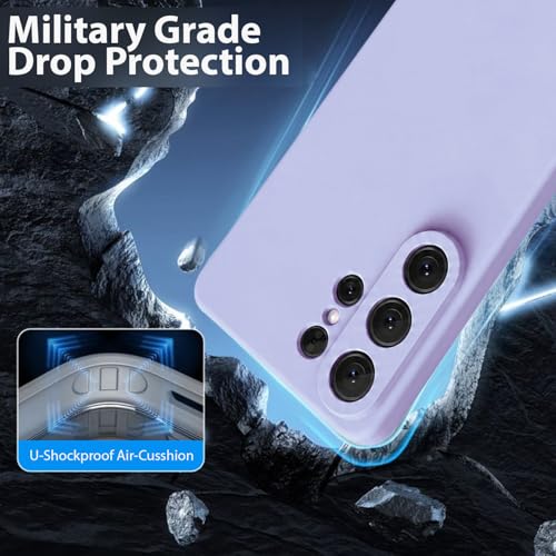 Image of LIRAMARK Liquid Silicone Soft Back Cover Case for Samsung Galaxy S26 Ultra 5G| Soft Micro-Fibre Lining Inside | Camera Protection Bump (Lavender)