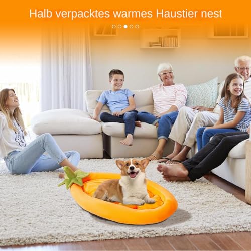 Shenrongtong Hundebett Für Welpen | Aubergine Hundelager Mit Wärmefunktion | Abnehmbar rutschfest Warm Nest für Innen Außen Camping Wohnung Haus Hundezwinger Box Auto