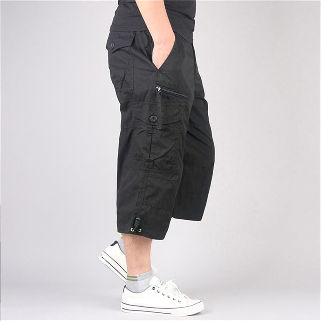 Short cargo d'été pour homme avec poches multiples en coton