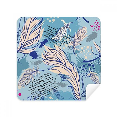 Chiffon microfibre lunettes motif plume océan essuie-écran 2pcs