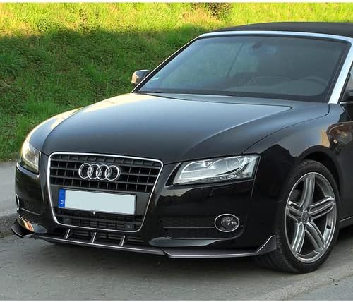 3 Pieces Front Bumper Lip Spoiler Splitter Side Body Kit Trim Protection Compatible with 2008-2012 Audi A5 Quattro & Compatible with 2010-2012 Audi A5, 2009 2010 2011 (Painted Black)