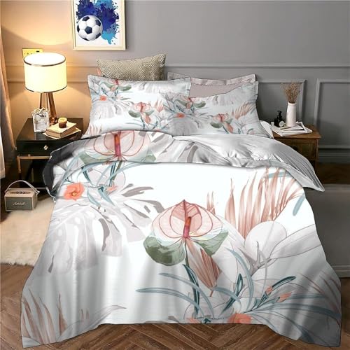 Housse de couette hypoallergique parure de lit microfibre douce