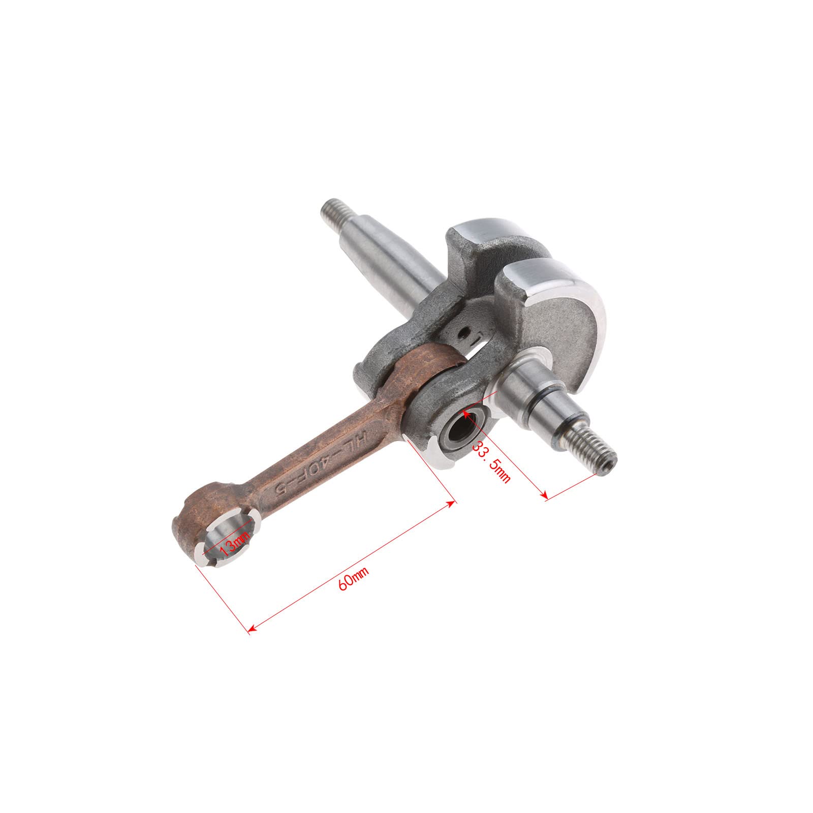 1 Pieza de cigüeñal de desbrozadora de Metal for Motor de desbrozadora 430 Recortadora 40-5 43CC 430 Piezas de Repuesto de Herramientas de jardín