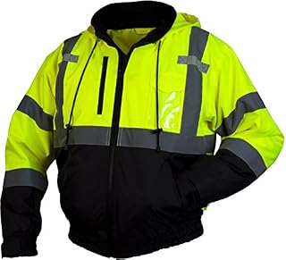 Pyramex RJ31 Series Lumen X Class 3 Fleece Bomber Safety Jacket, Lime, X-Large