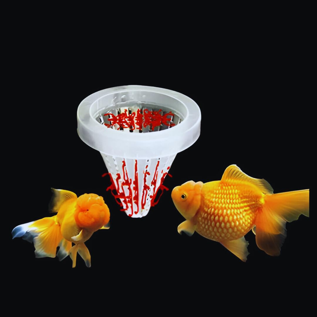 Sucker Worm Feeder, Fish Food Basket with Suction Holder, Bloodworm Cone Feeder (Random Color) (Pack of 4) 2