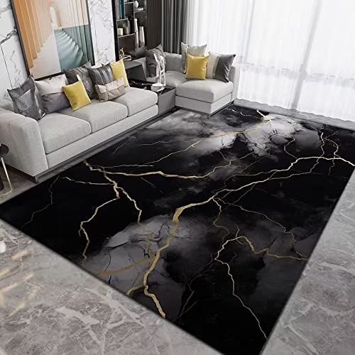 Grand tapis de chambre moderne abstrait pour une ambiance de salon cosy et chaleureuse