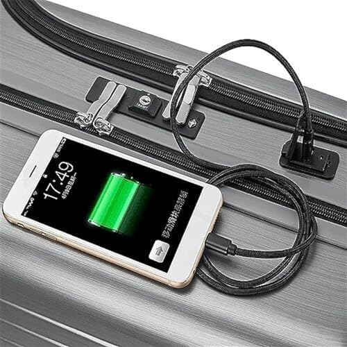 Luggage Travel Gear Luggage Suitcases Rechargeable Hard Case with USB Carry On Luggage Suitcase Checked Luggage(A,20inch)4
