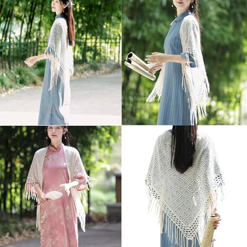 Vintage Styles Crochet Shawl Shoulder Wrap For Women Knitted Designs Neck Covers For Cool Weather Evening Event2