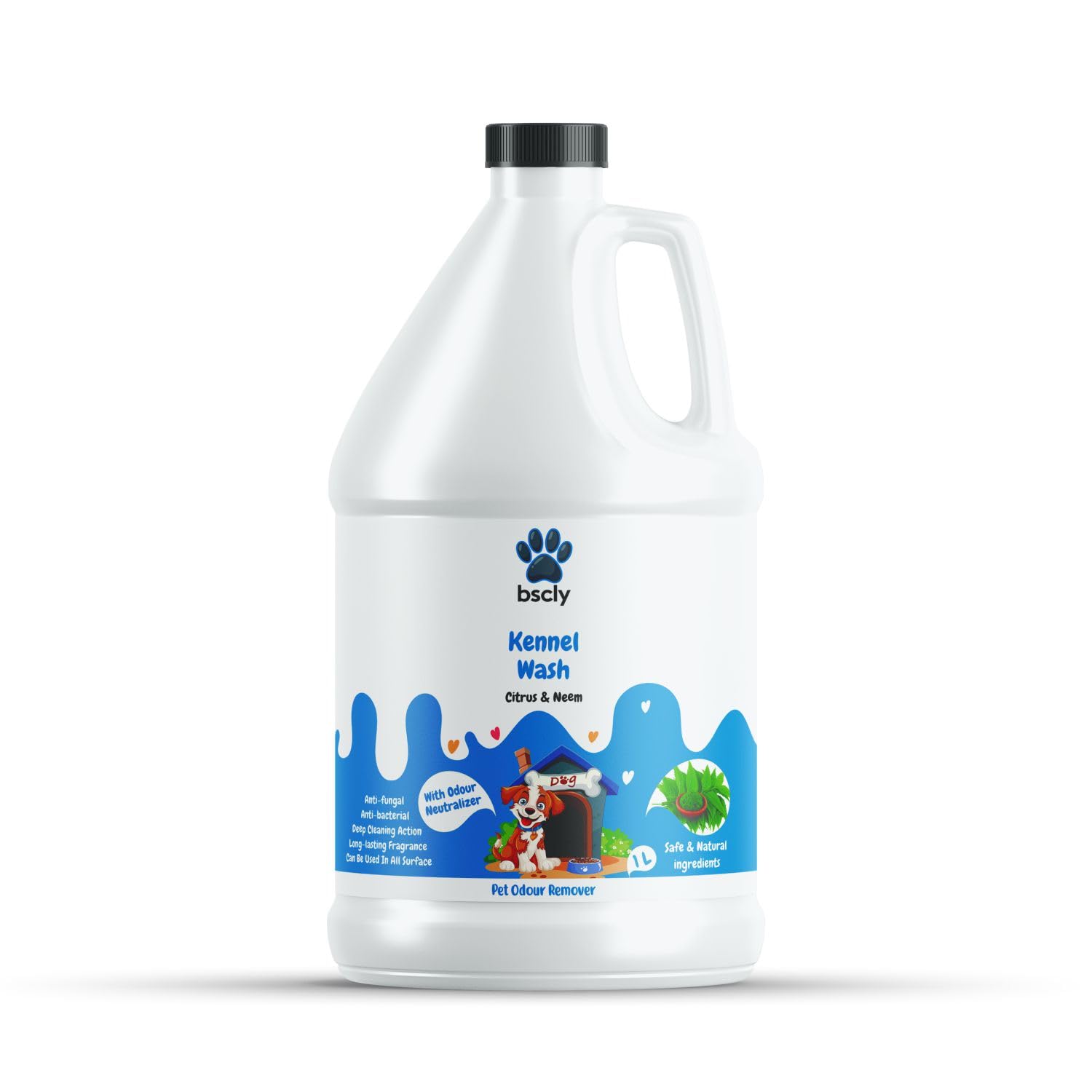 Bscly Kennel Wash - Pet Area Cleaner - 1000ML | All-Natural, Eco-Friendly Kennel & Floor Cleaner | Safe for Pets & Children | Multi-Surface & Odor Eliminator (B0D141RFBM) Amazon Price History, Amazon Price Tracker