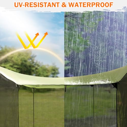 Screen House for Hammock, AYAMAYA Large Size 18 x 11 FT Screen Tents Camping Tarp with Mosquito Net, Portable Hammock Tent Rainfly with Bug Net for Picnics Backyards Backpacking Camping - image 4