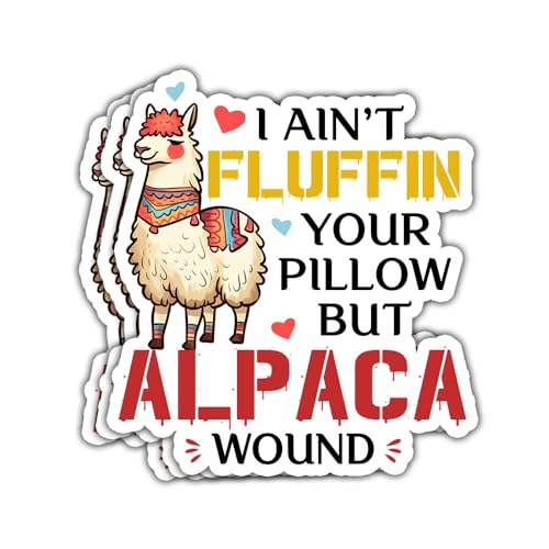SUNHADO (3 Pcs) I Ain't Fluffin Your Pillow But Alpaca Wound Sticker Wound Care Nurse Stickers Wound Care Nursing Stickers Wound Care Nurse Appreciation Gifts Decoration Laptop Bottle Window Car 3