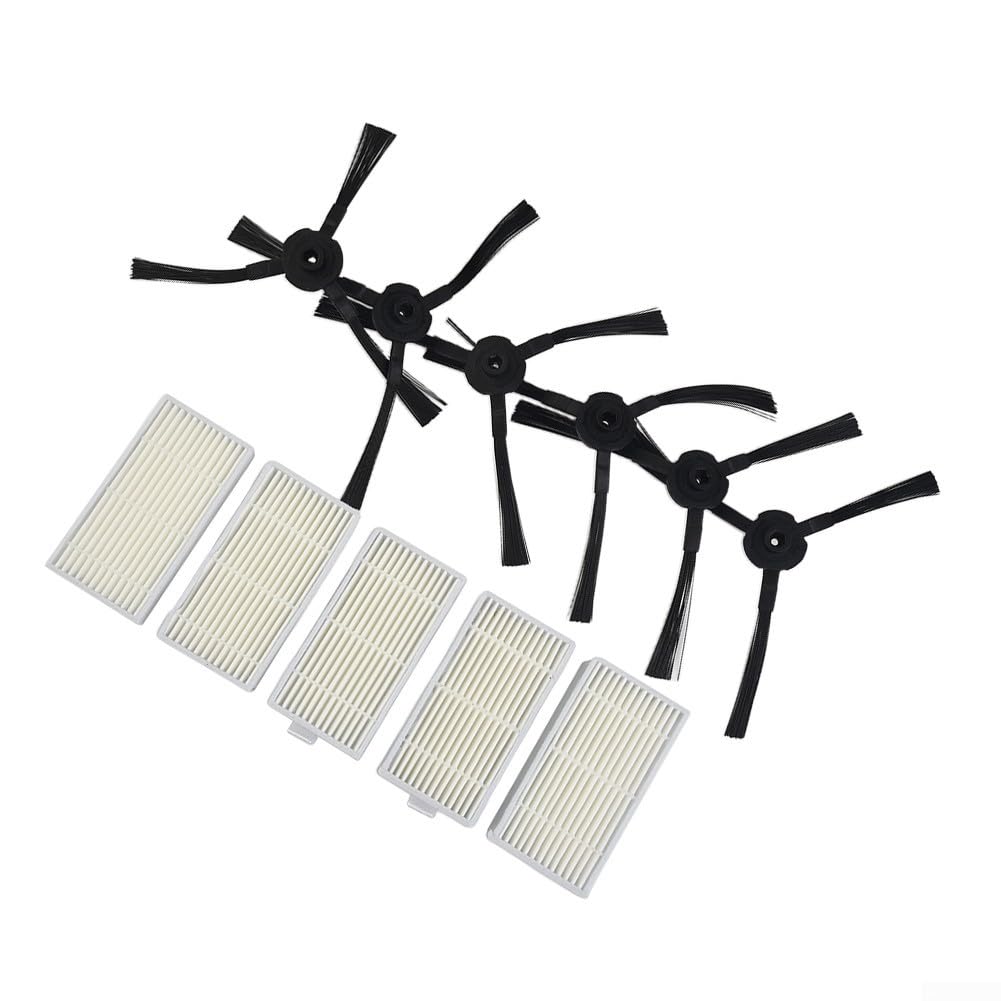 Kit 11 Pièces Accessoires Aspirateur Robot Lidl SilverCrest SSR 3000 A1 - 5 Filtres HEPA + 6 Brosses Latérales