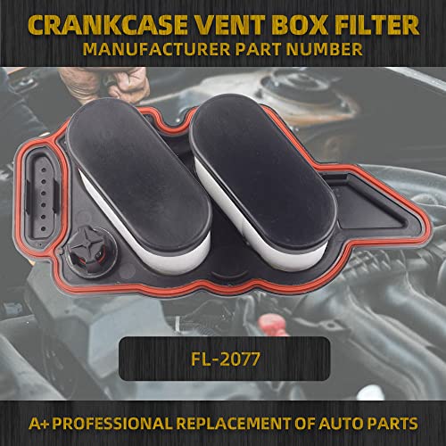 Dasbecan Engine Oil Filter Separator Compatible With Ford F650 F750 6.7L V8 Diesel 2016 2017 2018 2019 Replaces Fl-2077 Crankcase Ventilation Filter Engine Breather Element #TOP1