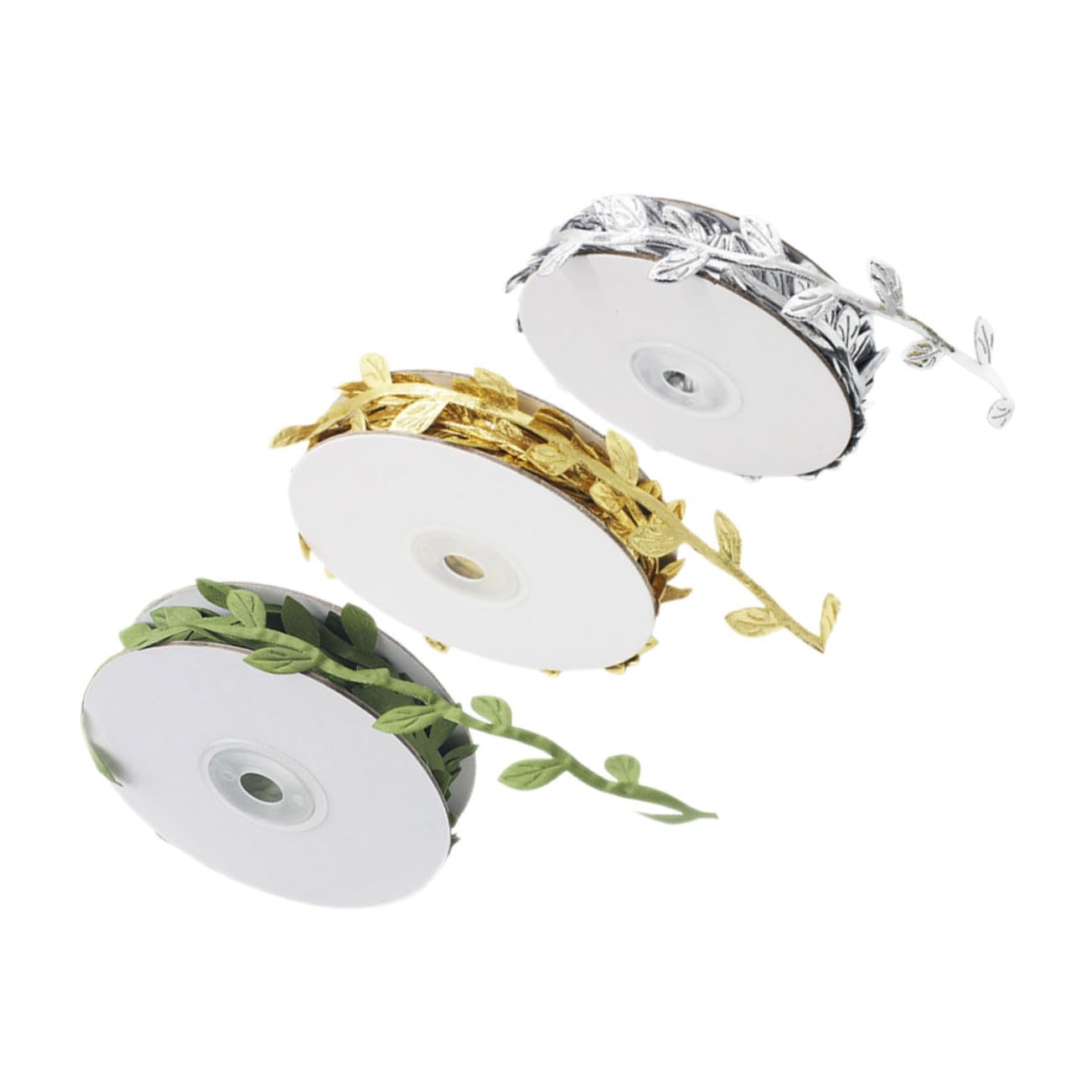 Angoily 5 Sätze Blätterbänder Dekorative Blattform Geschenkband Für Diy Geschenkverpackung Und Partydekoration Für Thanksgiving Und Festlichkeiten 3 Rollen * 5