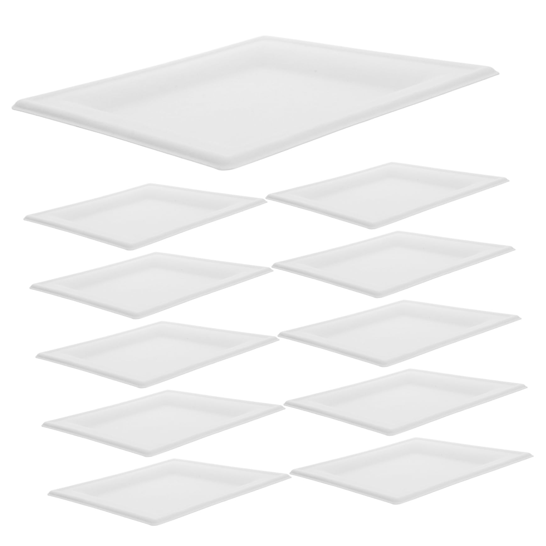 Platos de Papel Desechables Blancos para Bodas y Celebraciones, Paquete de 50 Unidades, Diseño Moderno, Material de Papel Resistente y Apto para Microondas