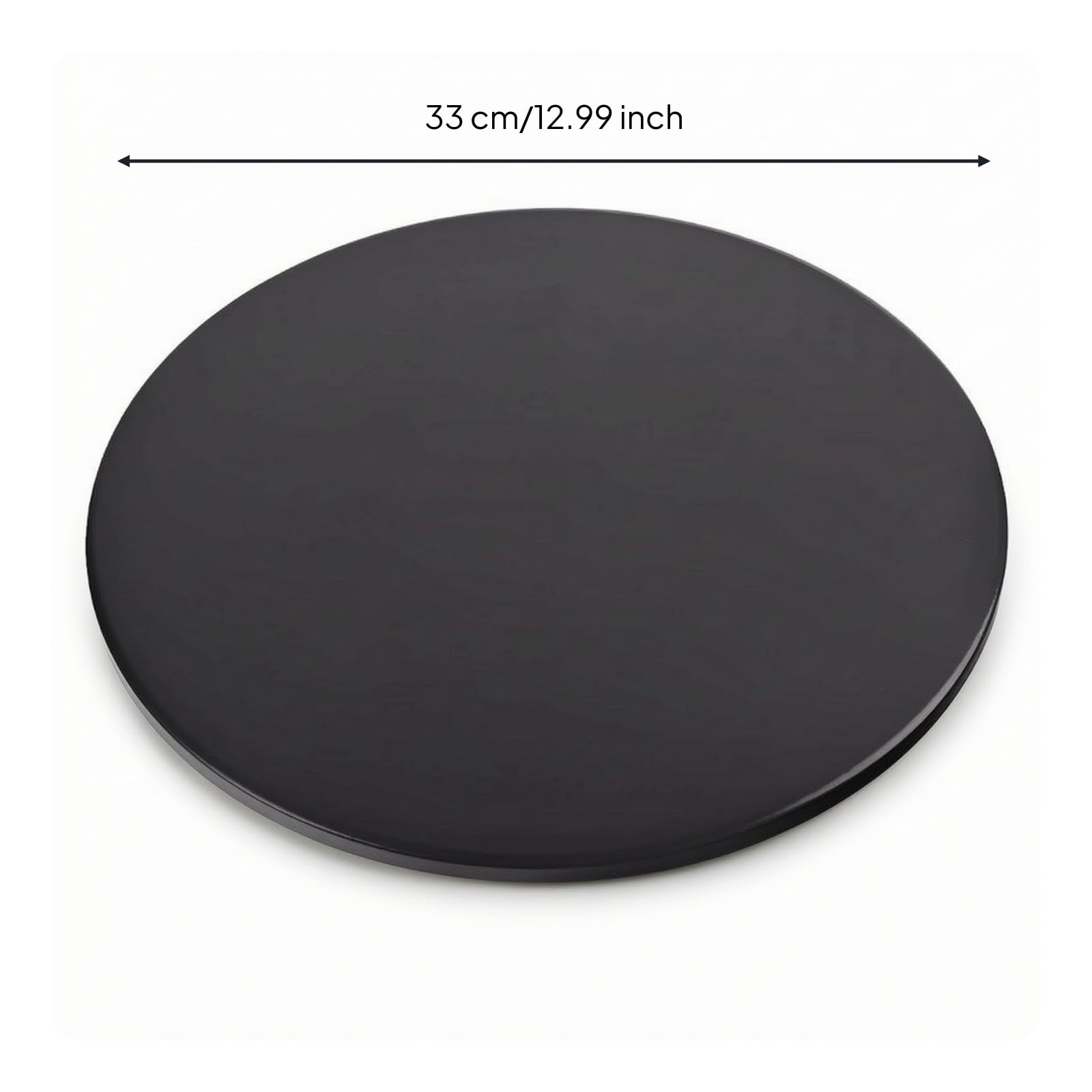 Piedra Cordierita Redonda Utensilio para Horno, Negro, 33CM单板